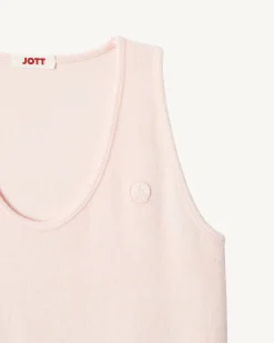 Kleding-JOTT Robe Longue Ceinturee Eponge Rose Clair Ibiza 463 Soft Pink