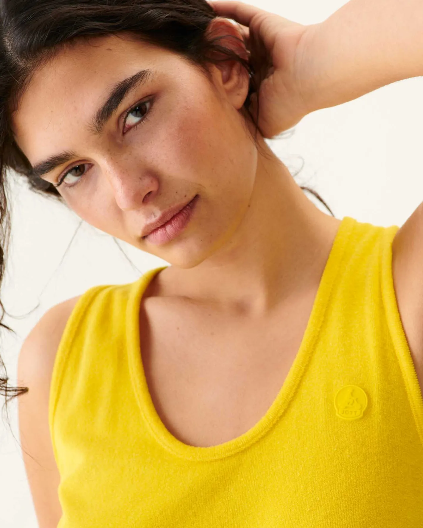 Kleding-JOTT Robe Longue Ceinturee Eponge Citron Ibiza 631 Lemon