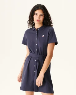 Kleding-JOTT Robe Polo Femme En Coton Biologique Marine Valencia 104 Navy