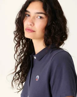 Kleding-JOTT Robe Polo Femme En Coton Biologique Marine Valencia 104 Navy