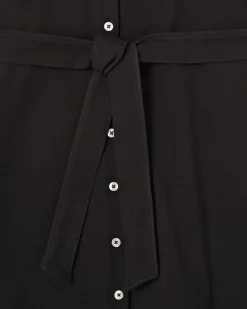 Kleding-JOTT Robe Polo Femme En Coton Biologique Noir Valencia 999 Black