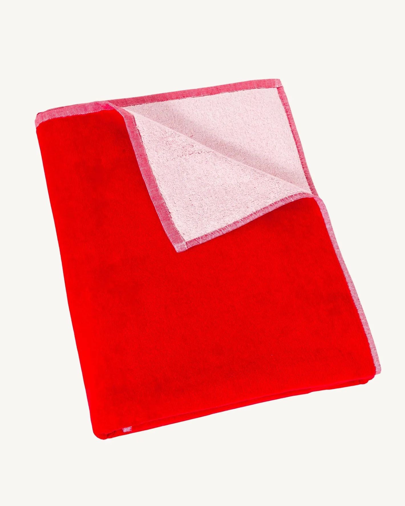 Accessoires-JOTT Serviette De Plage En Eponge Rouge Vif Beach 318 Fire Red