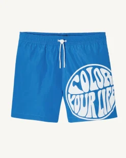 Kleding-JOTT Short De Bain Azur/Funday Blanc Biarritz 1833 Azure/Funday White