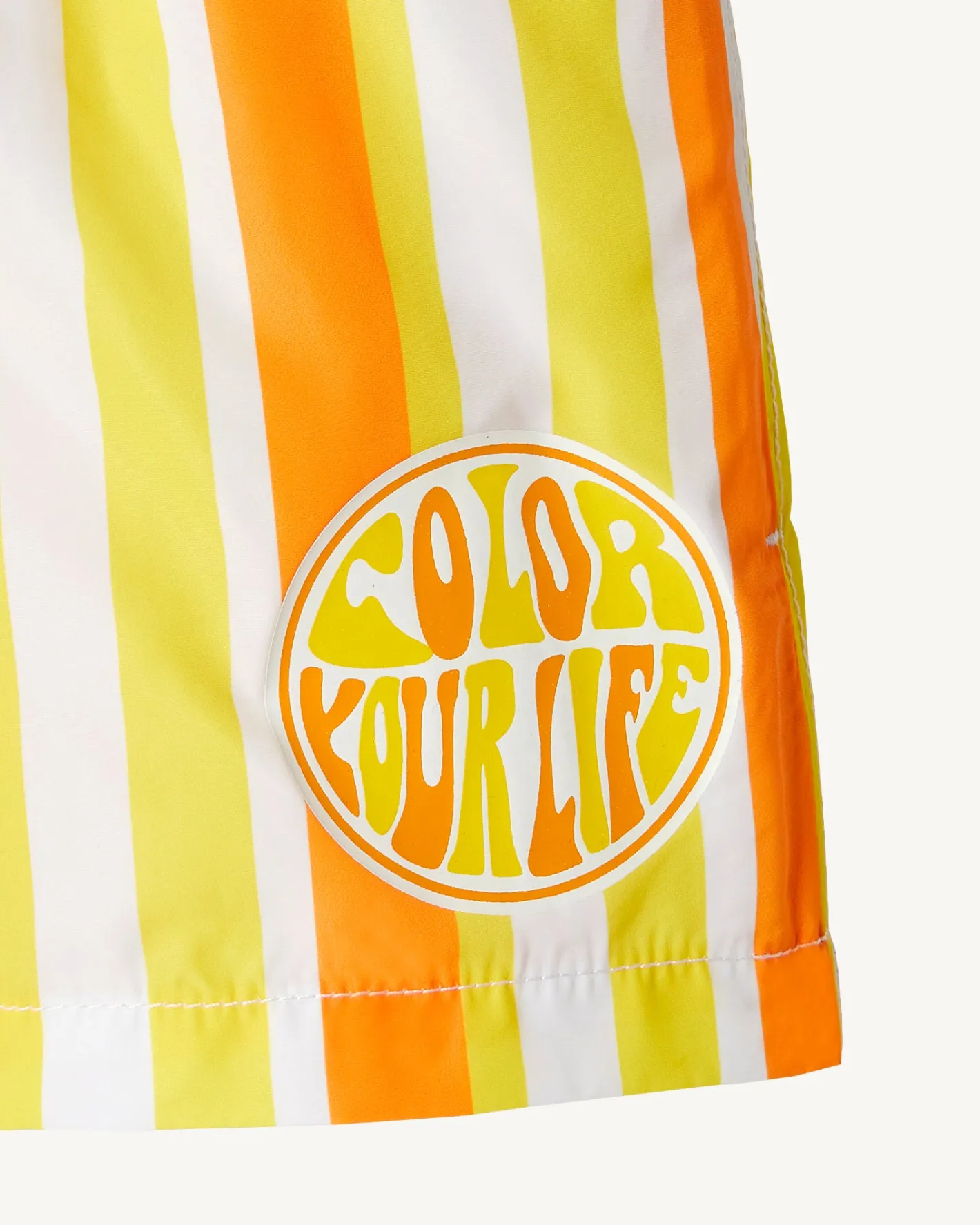 Kleding-JOTT Short De Bain Rayure Abricot/Citron Enfant Cassis 7280 Stripe Apricot/Lemon