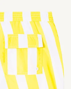 Kleding-JOTT Short De Bain Rayure Citron/Blanc Dov 6312 Stripe Lemon/White