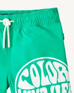 Kleding-JOTT Short De Bain Vert/Funday Blanc Enfant Cassis 2432 Poppy Green /Funday White