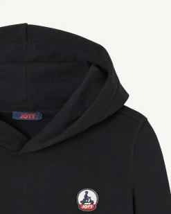 Kleding-JOTT Sweat A Capuche Enfant En Coton Biologique Noir Bilbao 999 Black