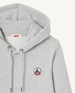Kleding-JOTT Sweat A Capuche Femme En Coton Biologique Gris Chine Livia 514 Gris Chine