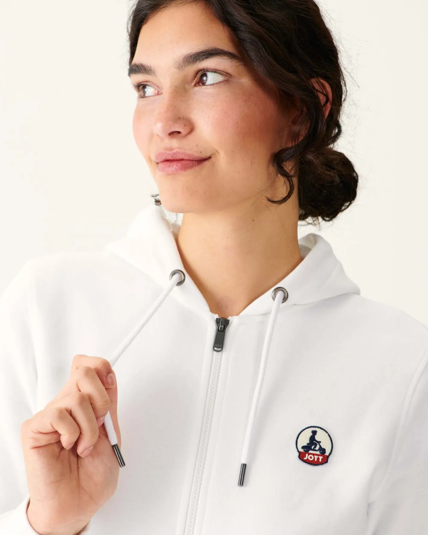 Kleding-JOTT Sweat A Capuche Femme En Coton Biologique Blanc Oaxaca 901 Blanc