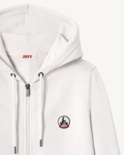 Kleding-JOTT Sweat A Capuche Femme En Coton Biologique Blanc Oaxaca 901 Blanc