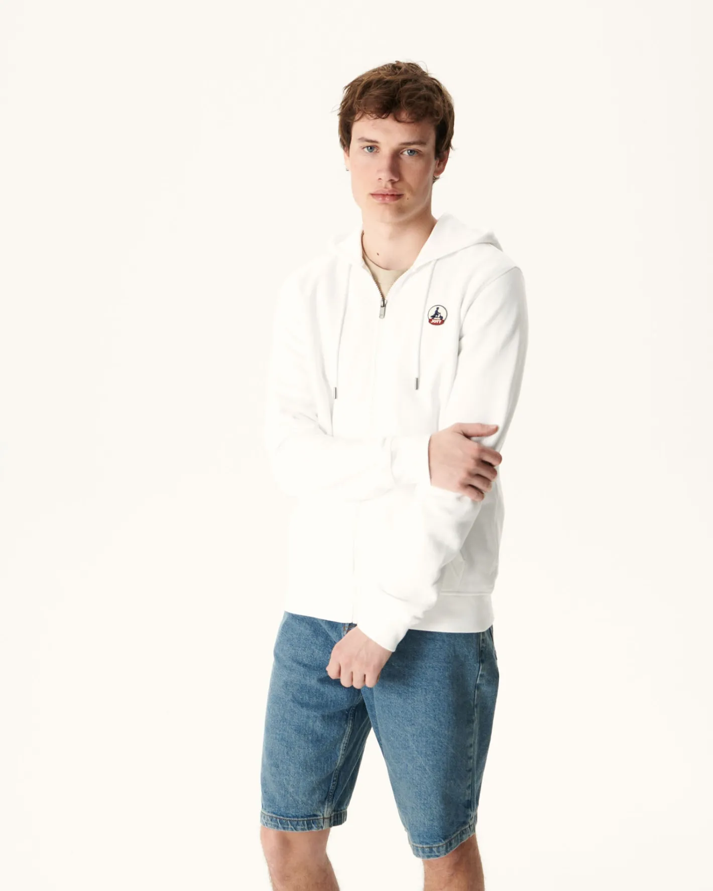 Kleding-JOTT Sweat A Capuche Homme En Coton Biologique Blanc Mexico 901 Blanc