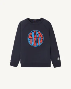 Kleding-JOTT Sweat En Coton Biologique Marine Enfant Catalan 104 Navy