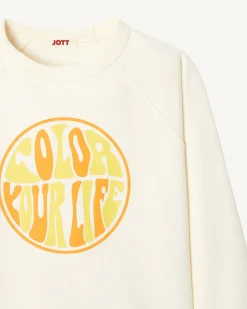 Kleding-JOTT Sweat En Coton Biologique Ecru Enfant Catalan 895 Off-White