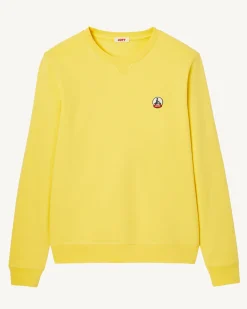 Kleding-JOTT Sweat Homme En Coton Biologique Jaune Clair Braga 627 Soft Yellow