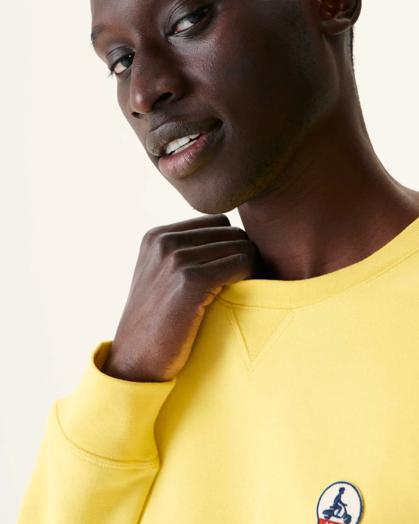Kleding-JOTT Sweat Homme En Coton Biologique Jaune Clair Braga 627 Soft Yellow