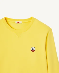 Kleding-JOTT Sweat Homme En Coton Biologique Jaune Clair Braga 627 Soft Yellow