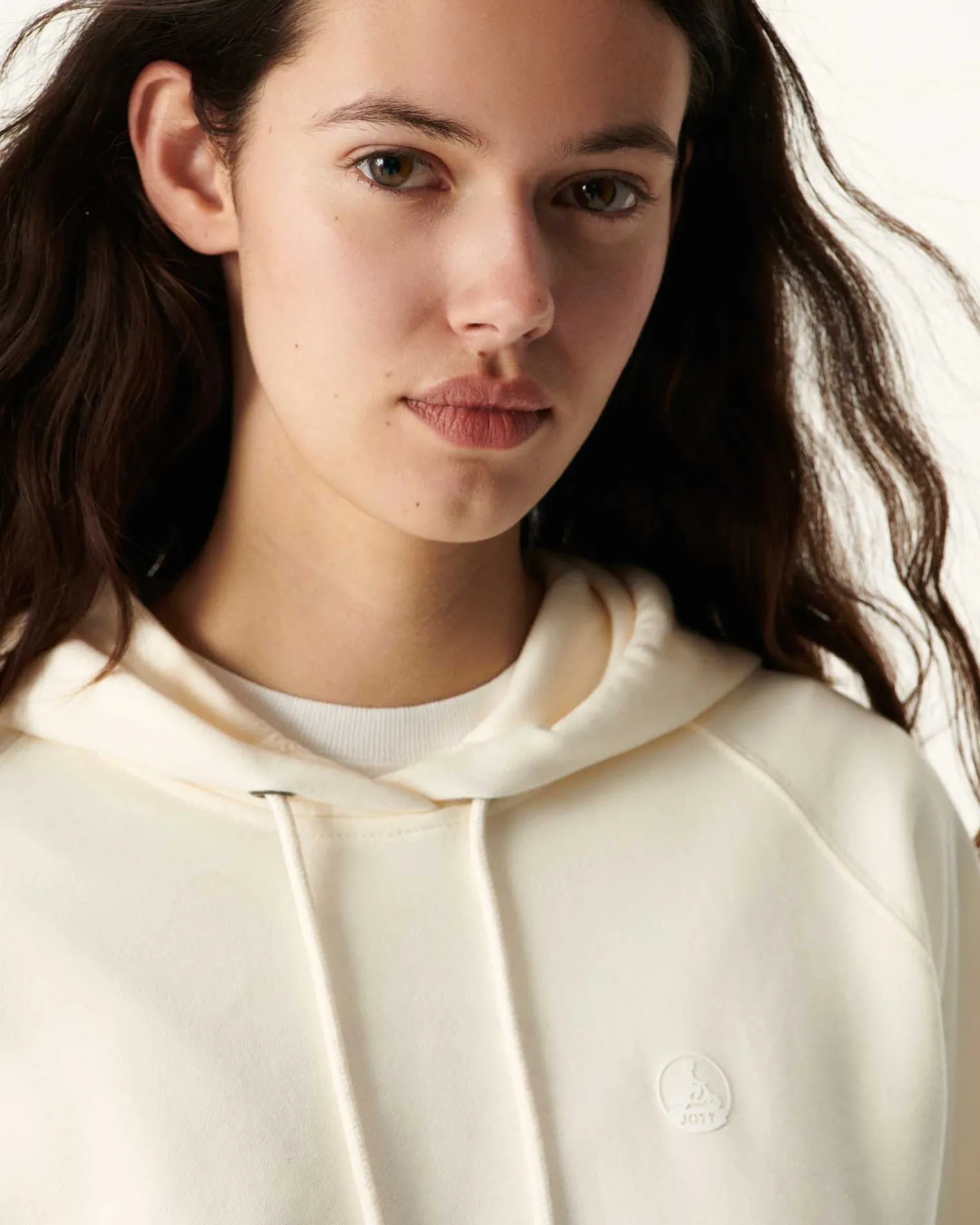 Kleding-JOTT Sweat Molleton A Capuche Femme En Coton Biologique Ecru Monteria 895 Off-White