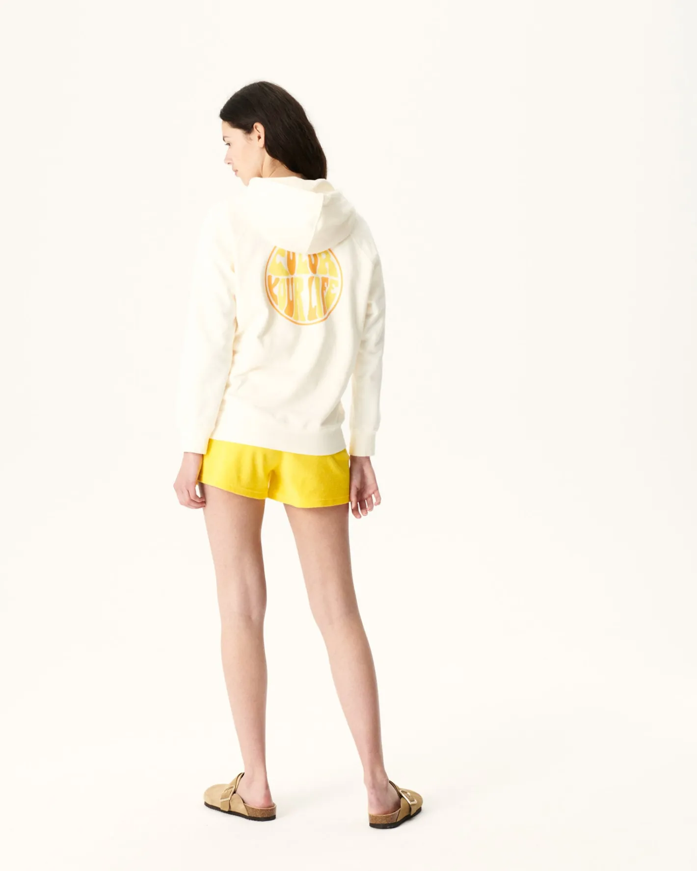Kleding-JOTT Sweat Molleton A Capuche Femme En Coton Biologique Ecru Monteria 895 Off-White