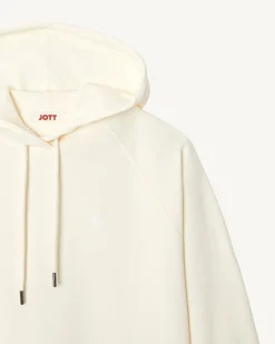 Kleding-JOTT Sweat Molleton A Capuche Femme En Coton Biologique Ecru Monteria 895 Off-White