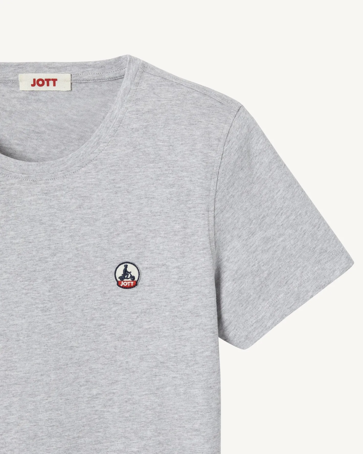 Kleding-JOTT T-Shirt A Col Rond Femme En Coton Biologique Gris Chine Rosas 514 Gris Chine