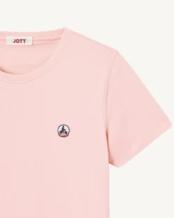 Kleding-JOTT T-Shirt A Col Rond Femme En Coton Biologique Rose Clair Rosas 463 Soft Pink