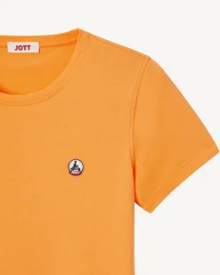 Kleding-JOTT T-Shirt A Col Rond Femme En Coton Biologique Abricot Rosas 728 Apricot