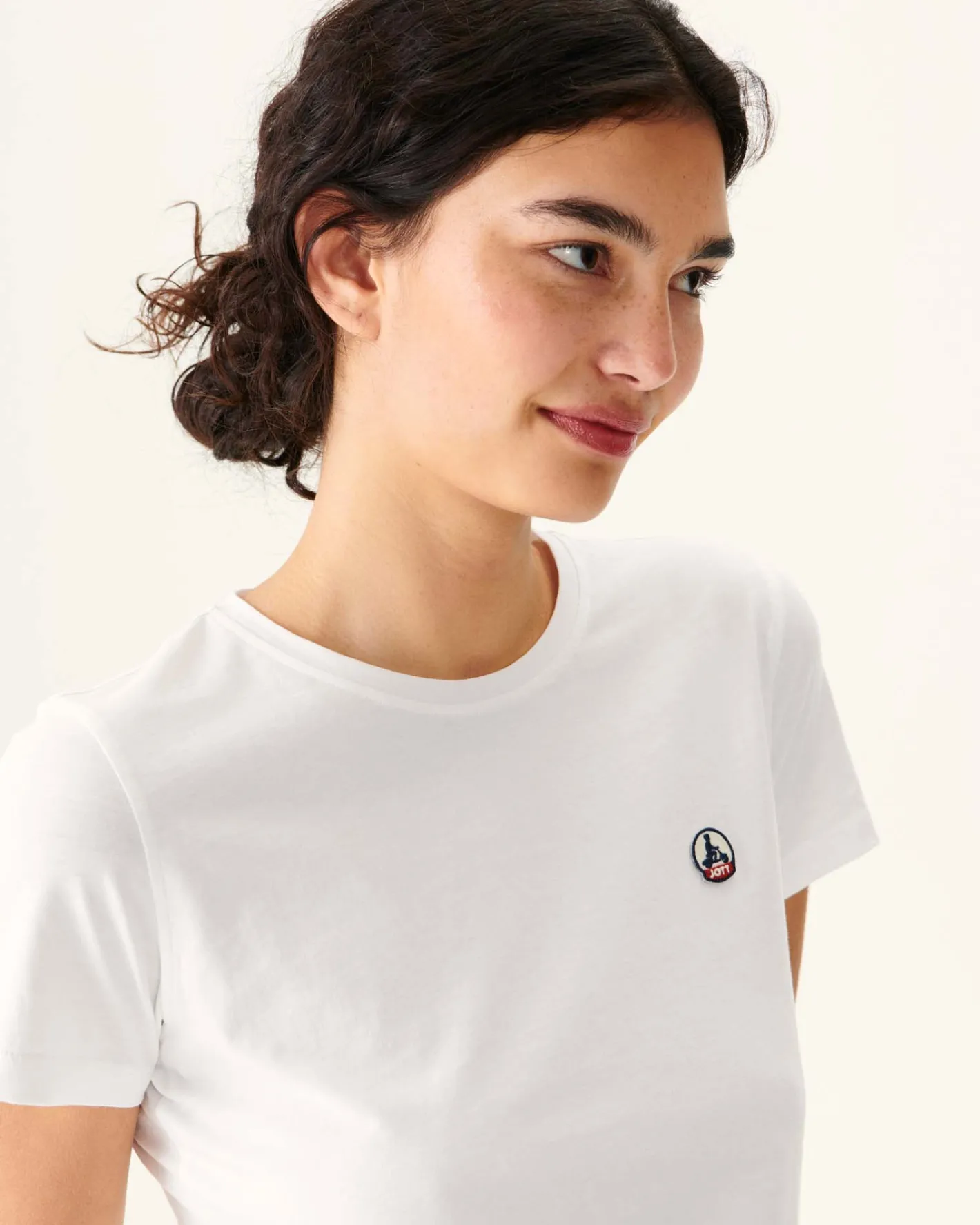 Kleding-JOTT T-Shirt A Col Rond Femme En Coton Biologique Blanc Rosas 901 Blanc
