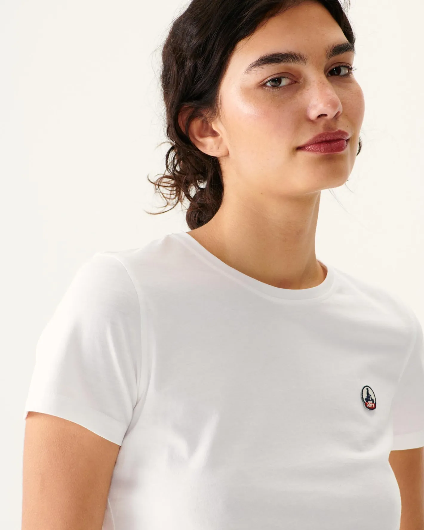 Kleding-JOTT T-Shirt A Col Rond Femme En Coton Biologique Blanc Rosas 901 Blanc
