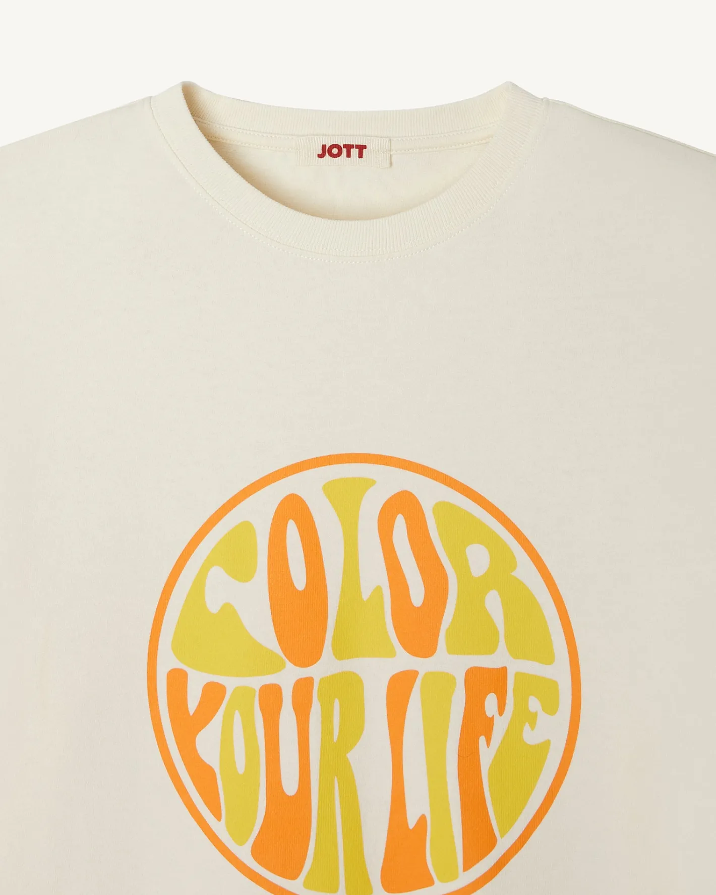Kleding-JOTT T-Shirt Femme En Coton Biologique Ecru Adela 895 Off-White
