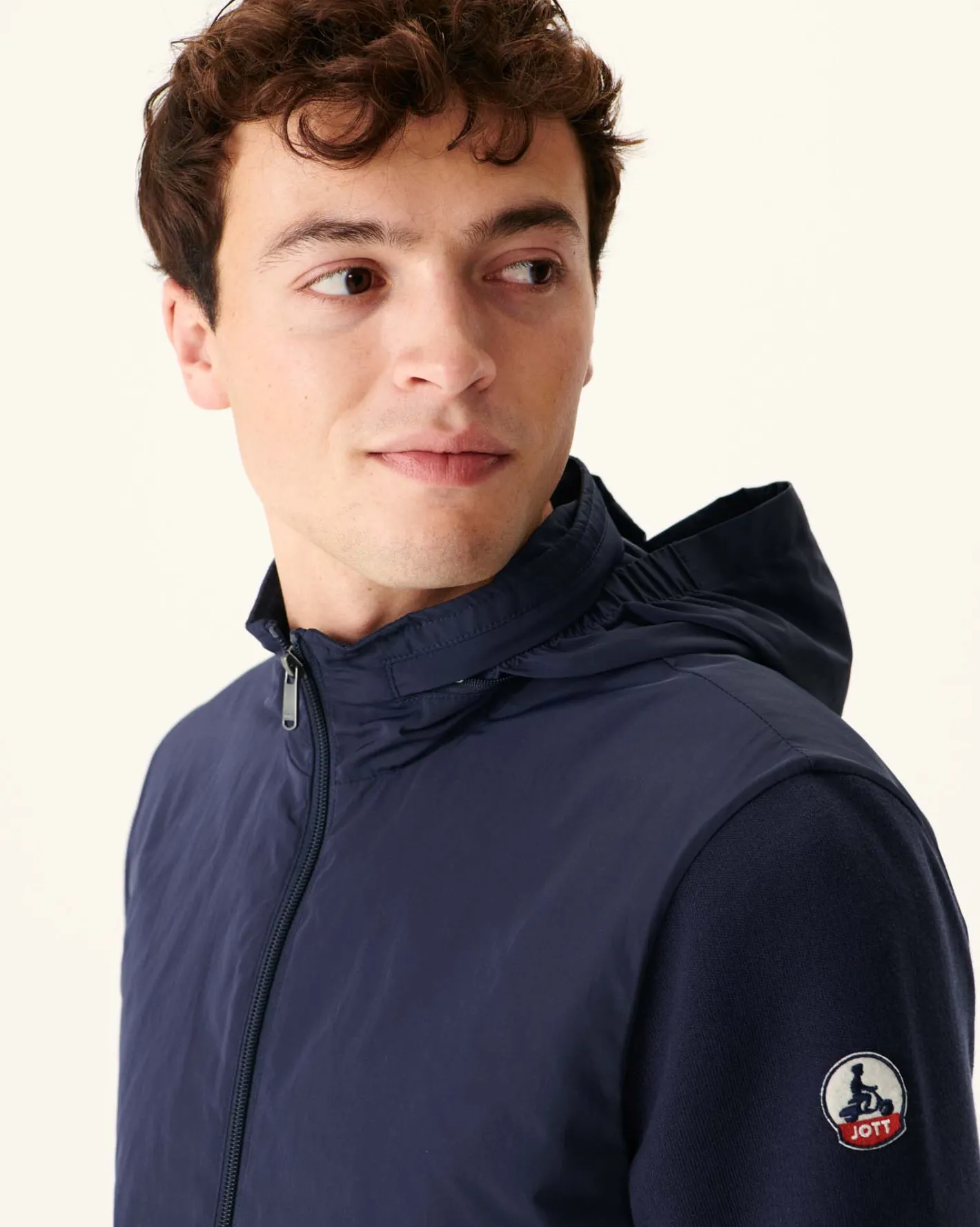 Donzen Jassen & Jacks-JOTT Veste A Capuche Bi-Matiere Marine Bardenas 104 Navy