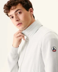 Donzen Jassen & Jacks-JOTT Veste A Capuche Bi-Matiere Gris Clair Bardenas 532 Soft Grey