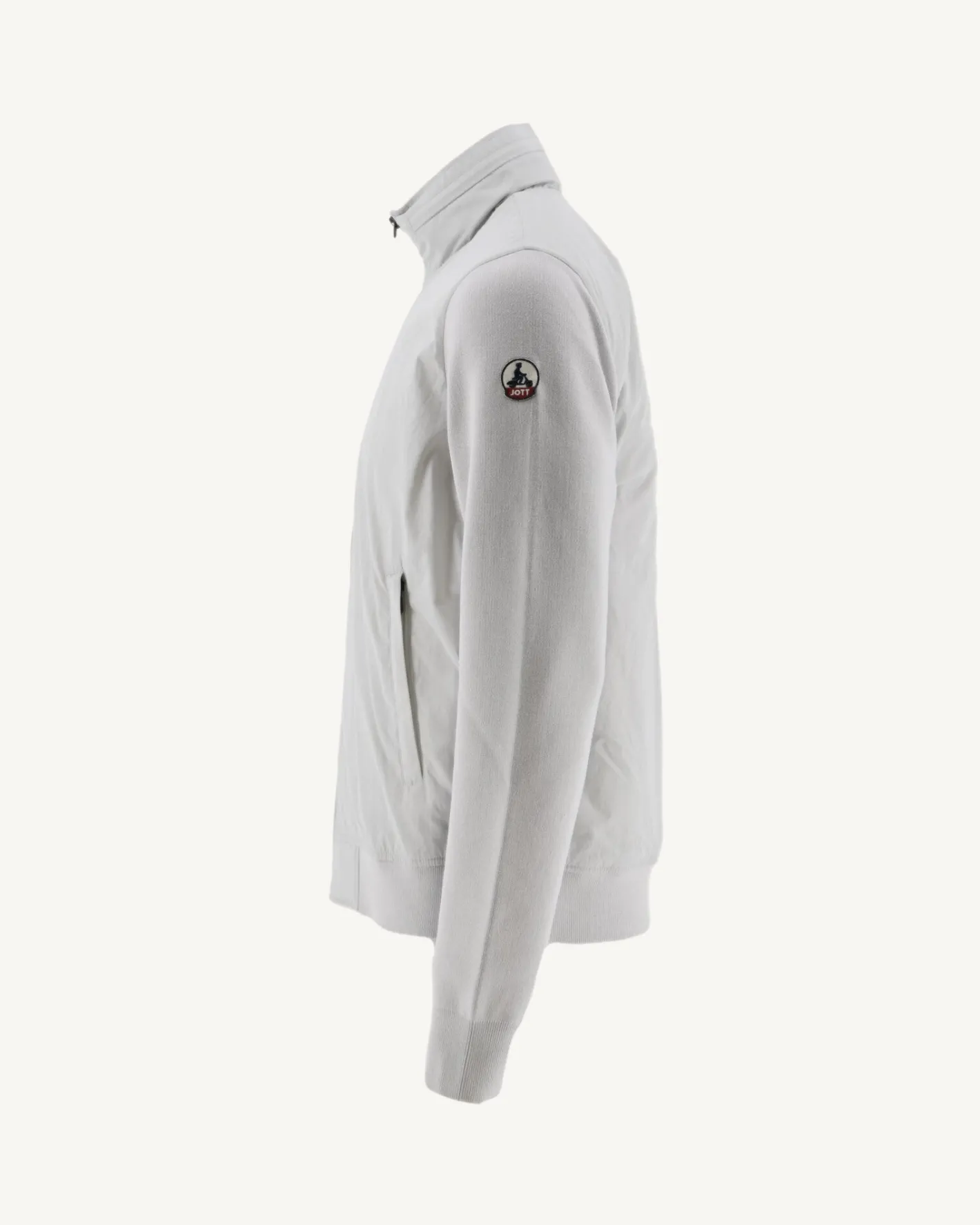 Donzen Jassen & Jacks-JOTT Veste A Capuche Bi-Matiere Gris Clair Bardenas 532 Soft Grey