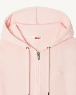 Kleding-JOTT Veste Zipee Eponge Rose Clair Corail 463 Soft Pink