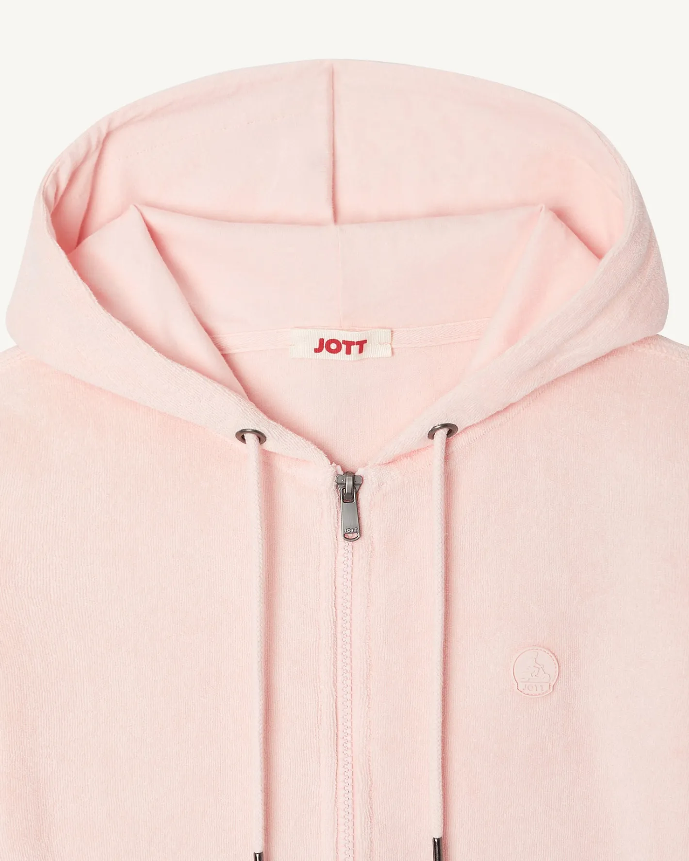 Kleding-JOTT Veste Zipee Eponge Rose Clair Corail 463 Soft Pink