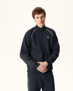 Kleding-JOTT Veste Zipee Homme En Coton Biologique Marine Craig 104 Navy