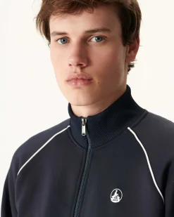 Kleding-JOTT Veste Zipee Homme En Coton Biologique Marine Craig 104 Navy