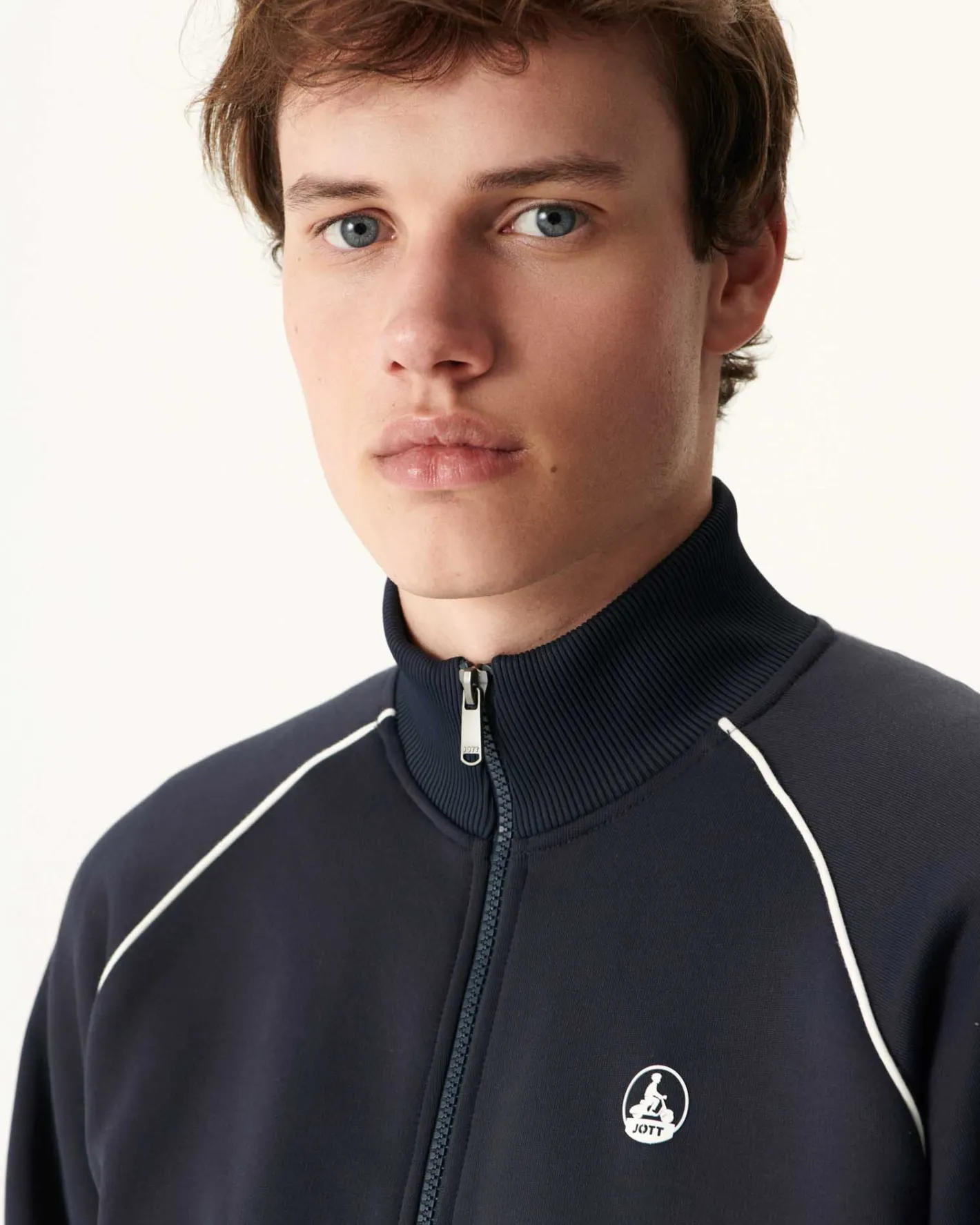 Kleding-JOTT Veste Zipee Homme En Coton Biologique Marine Craig 104 Navy